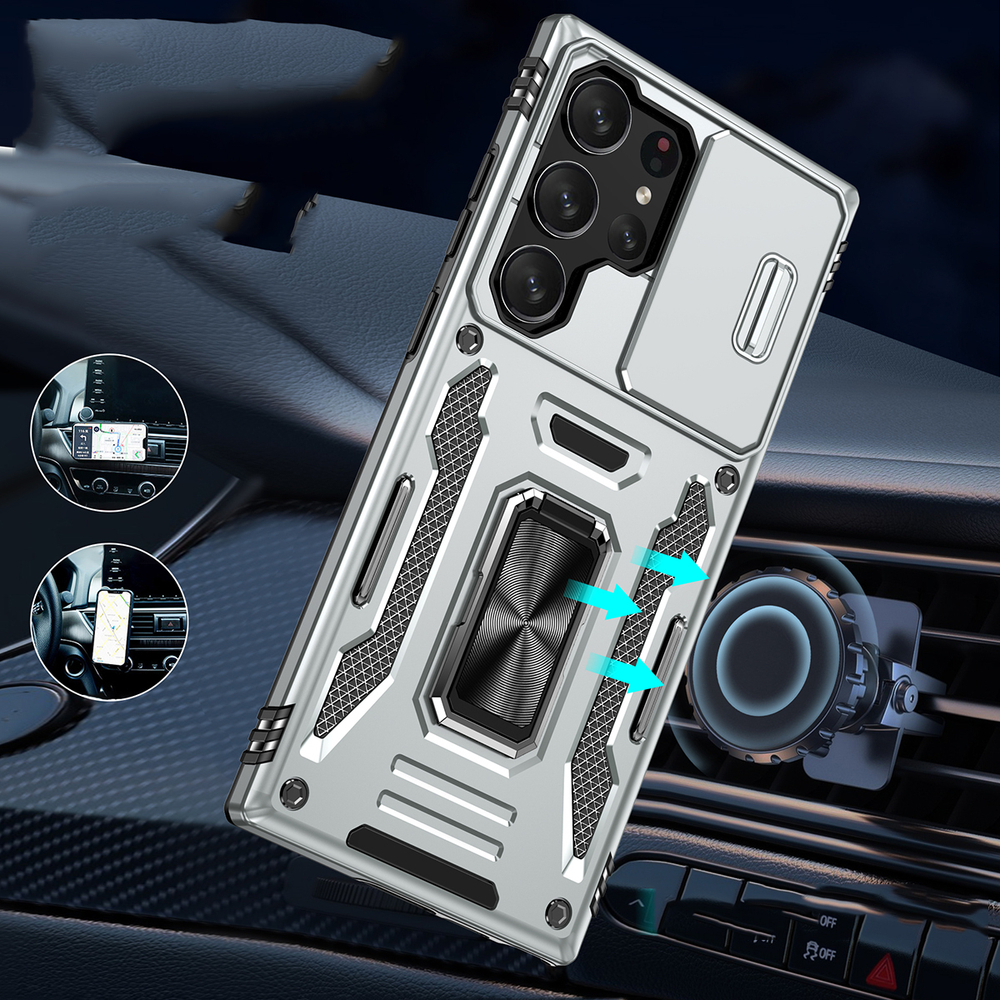 Чехол Safe Case с кольцом и защитой камеры для Samsung Galaxy S25 Ultra