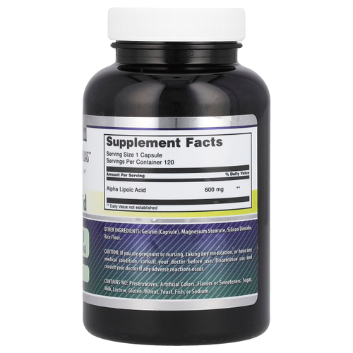 Amazing Nutrition, Альфа-липоевая кислота, 600 мг, 120 капсул