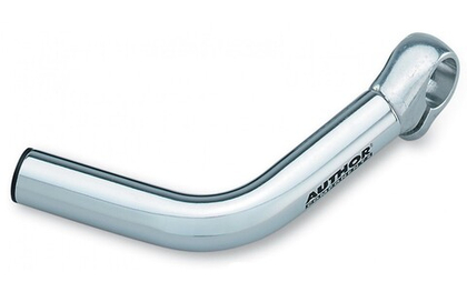 Рога алюминиевые ABE-004 AUTHOR изогнутые, длинные, серебристые, 208г/пара