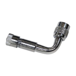 Переходник удлинитель для подкачки на ниппель вентиль 90 градусов серебристый