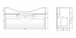 Тумба с раковиной Dreja Laguna 105