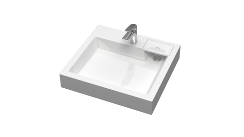 Раковина Энигма V62D1 600х550*110 с кронштейном и сифоном V62D001