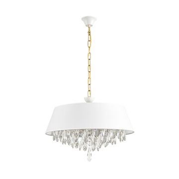 Люстра подвесная 6*E27 8374/6 латунь/белый/прозрачный MITRIM Lumion