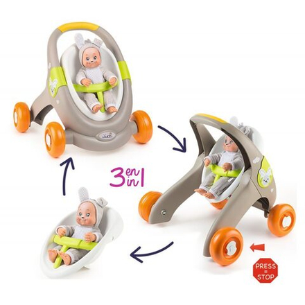 MiniKiss - Прогулочная коляска для куклы Животное 3в1 210206