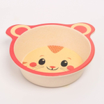 4167340 Набор бамбуковой посуды "Хомяк", тарелка, миска, стакан, приборы, 5 предметов