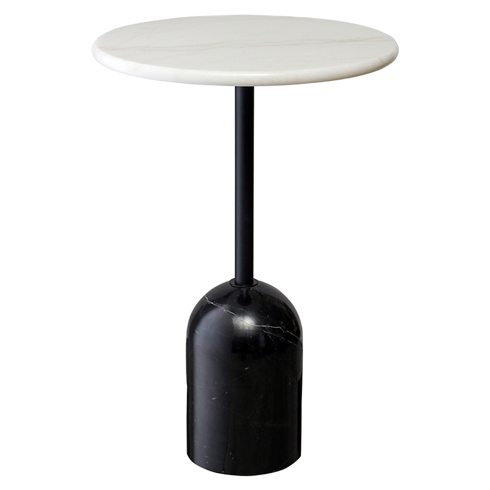 Столик кофейный rune, D40 см, мрамор/черный