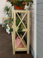 Стеллаж деревянный напольный Юск из массива сосны 3 полки