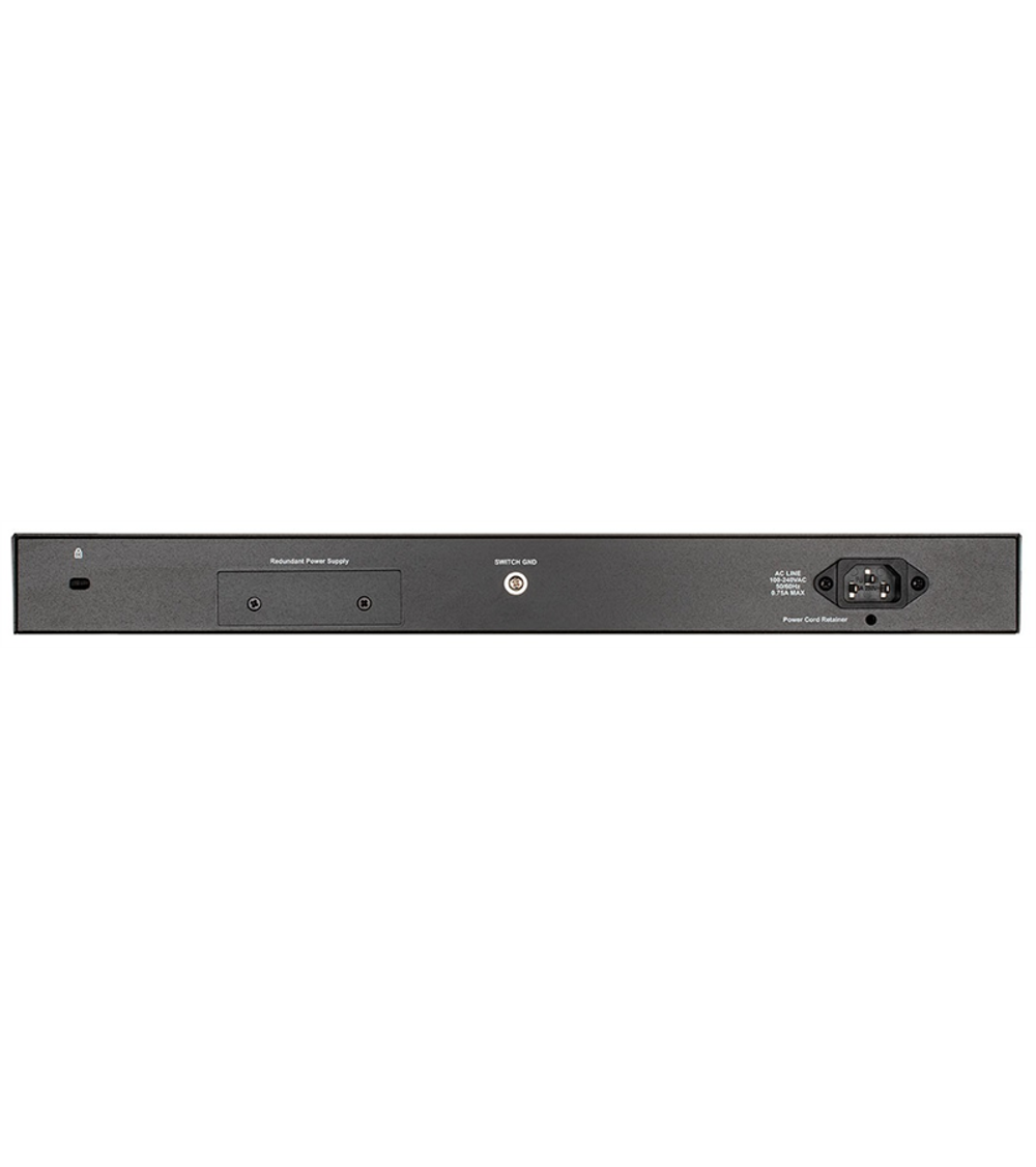D-Link PROJ Managed L3 Stackable Switch 24x1000Base-T, 2x10GBase-T, 4x10GBase-X SFP+, Surge 6KV, CLI, 1000Base-T Management, RJ45 Console, USB, RPS, Dying Gasp