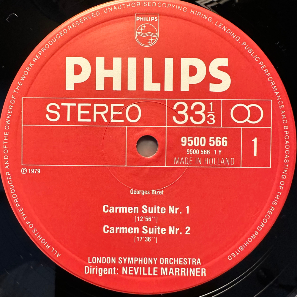 Бизе - «Кармен» Сюиты 1 и 2 / «Арлезианка» 1 и 2 (Голландия 1979г.)