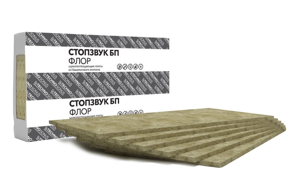 Звукоизолирующая плита СтопЗвук БП Флор ТехноСонус
