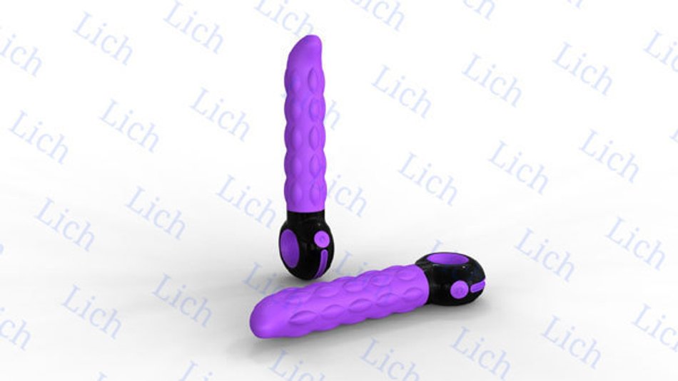 Фиолетово-черный вибромассажер G-Spot, 19 см