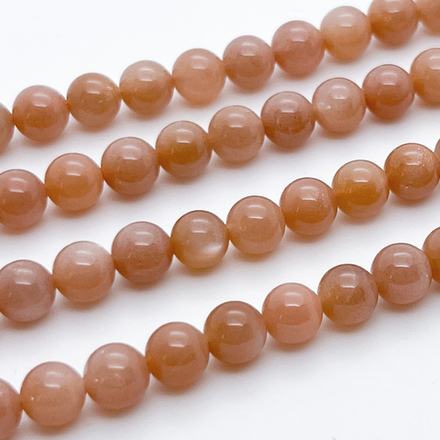 Солнечный камень бусины, диаметр 6,5-6,6 мм, цена за 14-15 шт (1/4 нити)