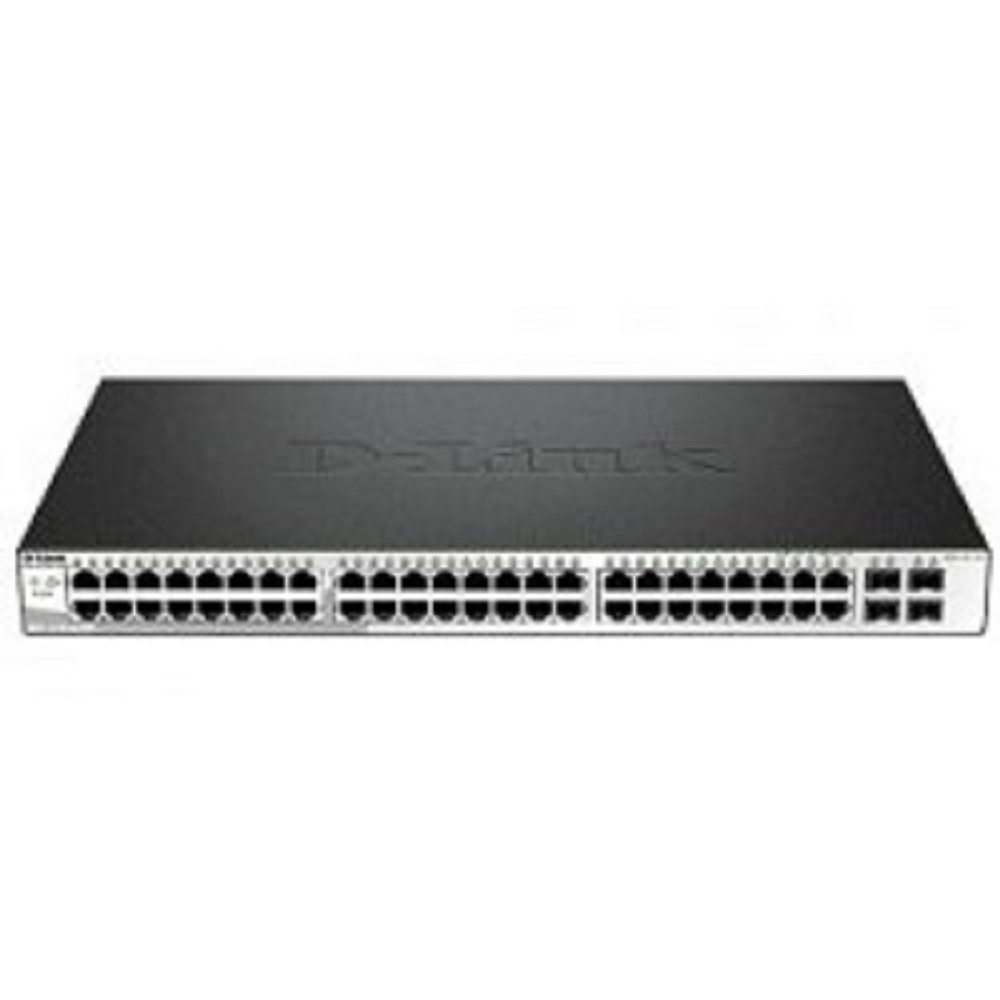 D-Link DGS-1210-52P/ME/B1A PROJ Управляемый L2 коммутаторс 48 портами 10/100/1000Base-T и 4 портами 1000Base-X SFP (порты 1-8 PoE 802.3af/at, порты 9-24 PoE 802.3af, PoE-бюджет 193 Вт)