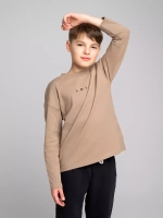 Бежевый лонгслив оверсайз для мальчика