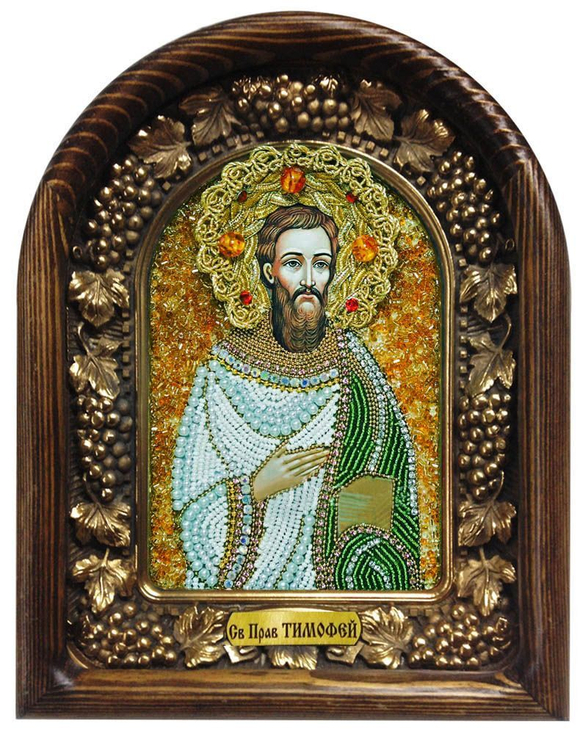 Икона Святой праведный Тимофей бисер