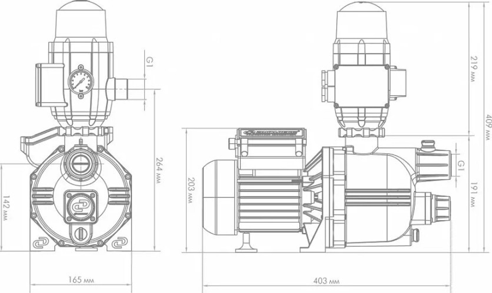 Насосная станция ДЖИЛЕКС ДЖАМБО 60/35 П-К Комфорт автоматический 4000