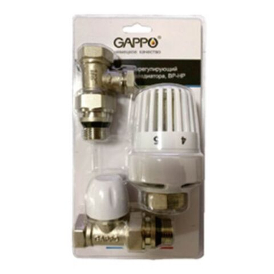 Комплект термостатический для радиатора, 1/2", прямой, Gappo, G460