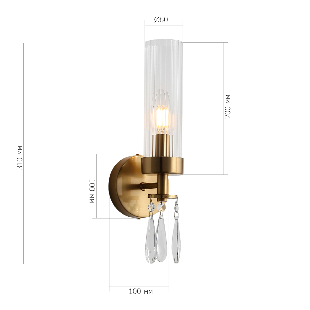 SL1400.301.01 Светильник настенный, ILLUMIA E14 1х40W