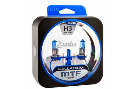 Галогенные автолампы MTF Palladium 5500K H3, (компл.)