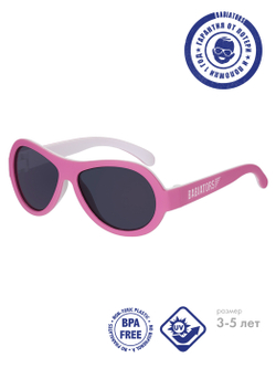 С/з очки Babiators Original Aviator. Щекотливый розовый (Tickled Pink). Арбузный. Белый