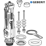 136.912.21.2 Сливной клапан Geberit тип 240, двойной смыв