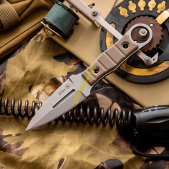 Тактический Нож ШИП AUS-8 туристический Бежевый