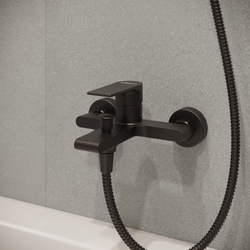 Смеситель для ванны с душем STWORKI Колдинг S32100BK матовый черный