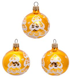 Элита НФШ-1198/3 Набор ел.украшений Шар 3шт «Ёлочка» 60 мм