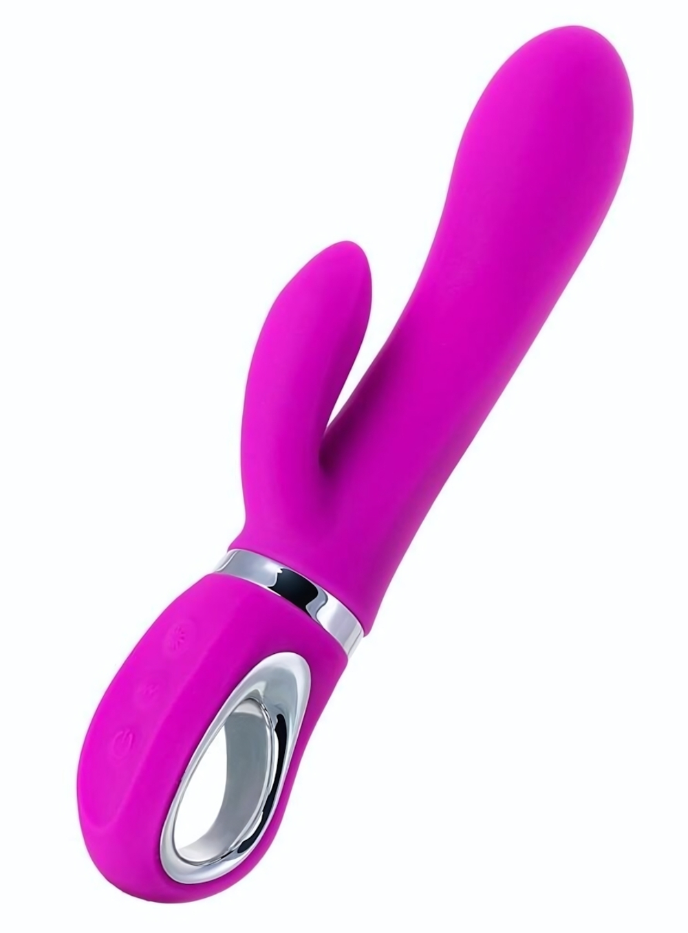 Лиловый вибратор с клиторальным стимулятором JOS JOLY - 19,6 см. (Цвет: лиловый)