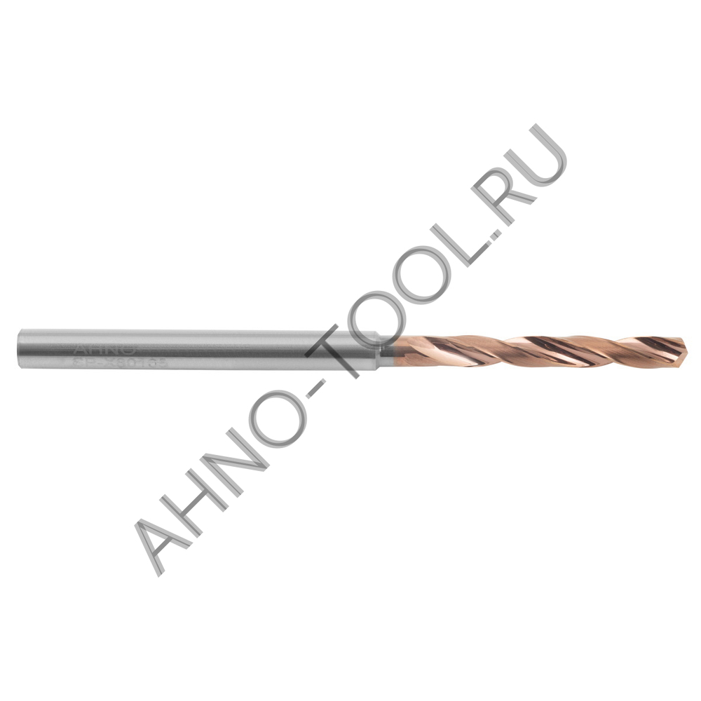 Сверло  4.8мм монолитное твердосплавное 5D с подводом СОЖ. SP-X801050480 VHM AHNO