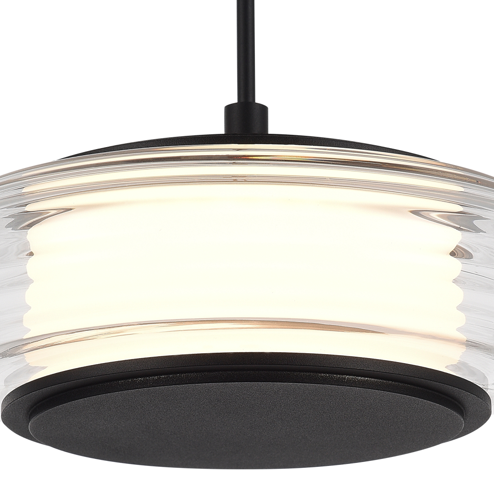 SL6239.403.01 Светильник подвесной ST-Luce черный/прозрачный LED 1*7W 3000K FRITTELA