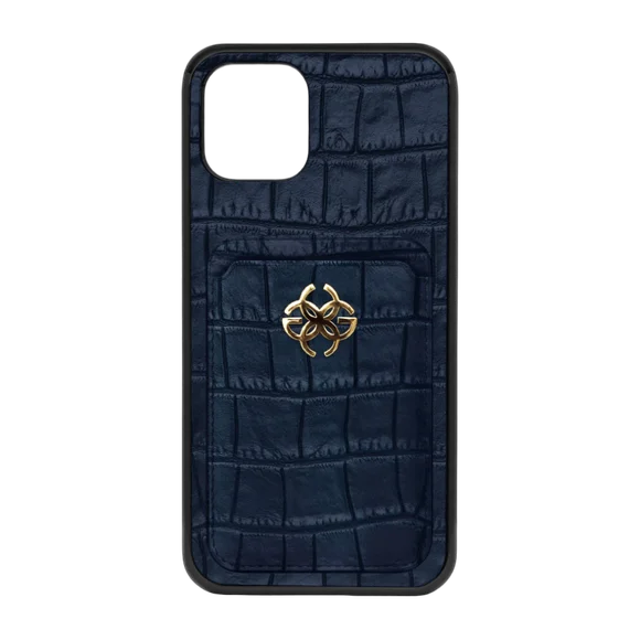 Чехол для iPhone 12 - Натуральная Кожа с Кошельком