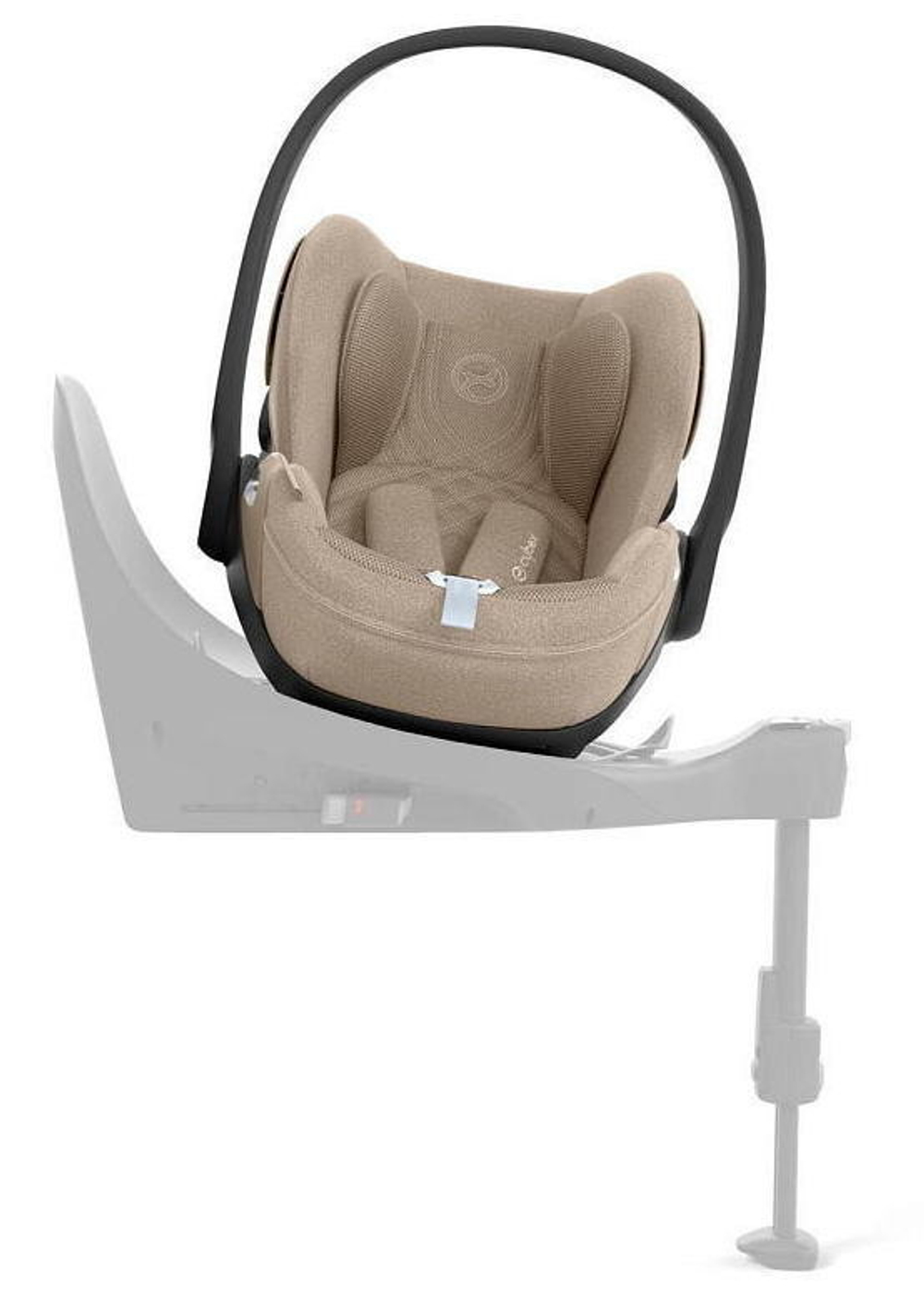 Коляска Cybex Coya Matt Black Frame Cloud T i-Size Cozy Beige Plus Leaf Green с дождевиком