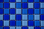 Мозаика стеклянная Blue wave-1/Голубая волна-1 (25х25) 300х300х4 мм
