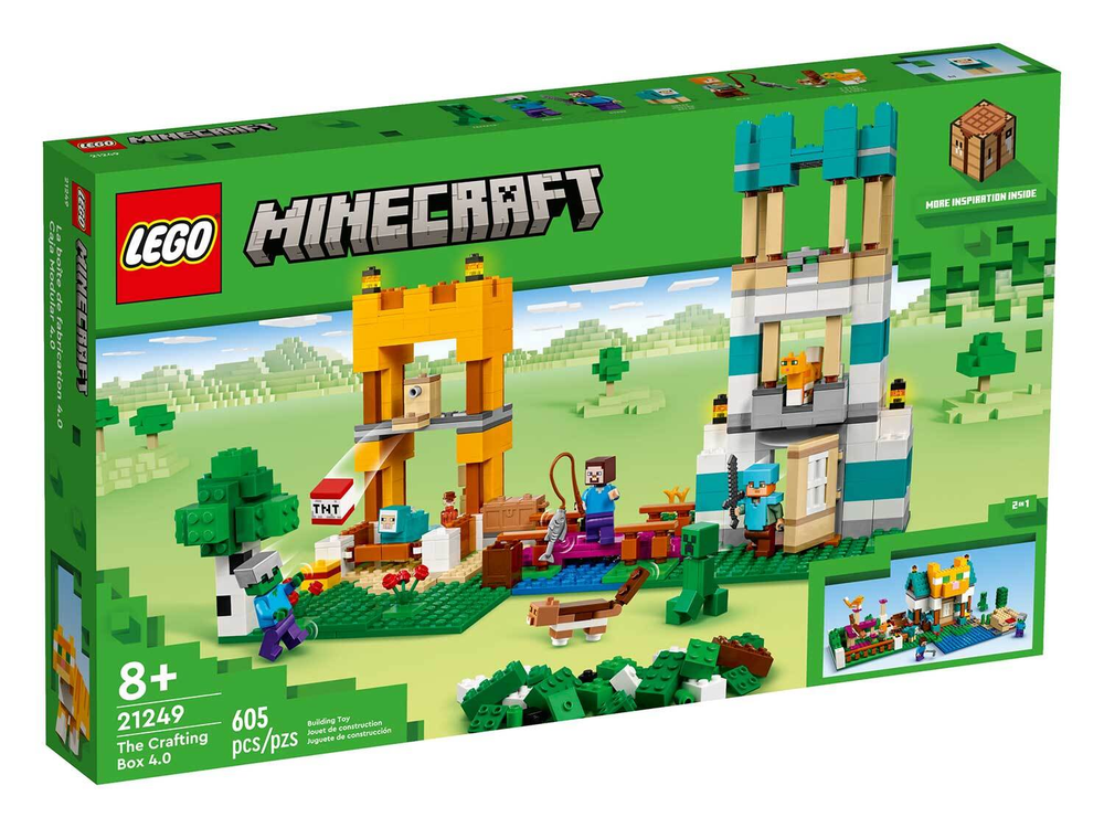 LEGO Minecraft 21249 «Ящик для крафта 4.0» — ресурсы и креативное строительство