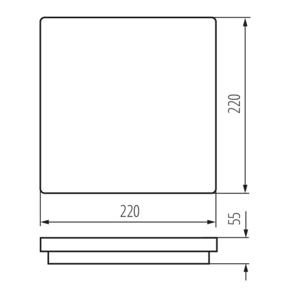 Светильник светодиодный ip54 накладной KANLUX BENO N 18W NW-L-GR 4000К