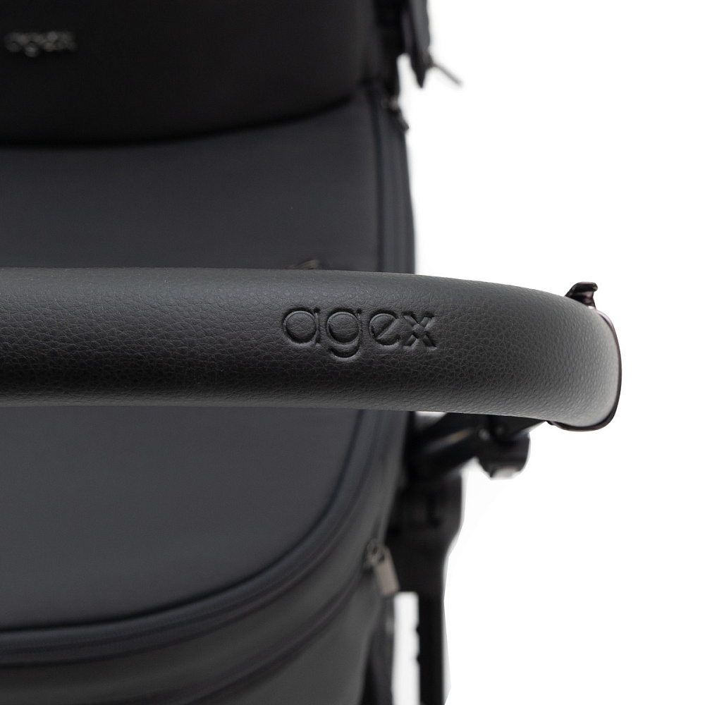 Коляска Agex Prima Pro 3 в 1 с автокреслом i-Safe S Black Midnight Grey (Темно-серый)