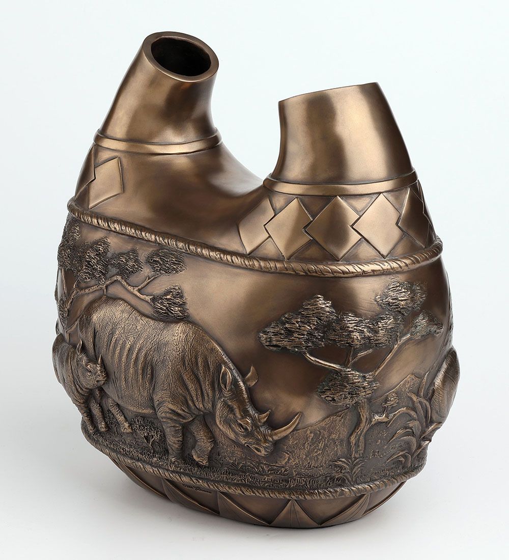 Veronese WS-1395 Ваза «Сафари - носороги»