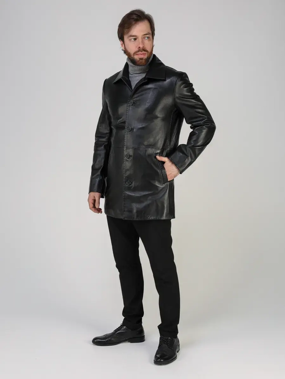 Кожаная куртка демисезонная