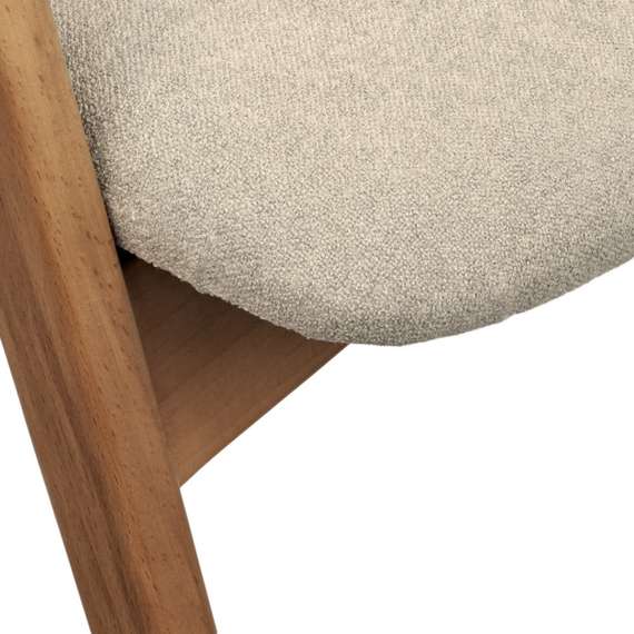 Стул Halston, орех, бежевое букле