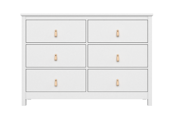 Комод Wood 6 ящиков (белый)