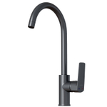 Смеситель для кухни 35k MIXLINE ML15-031GR высокий излив б/отв боковая п/гайку (без подводки) ГРАФИТ