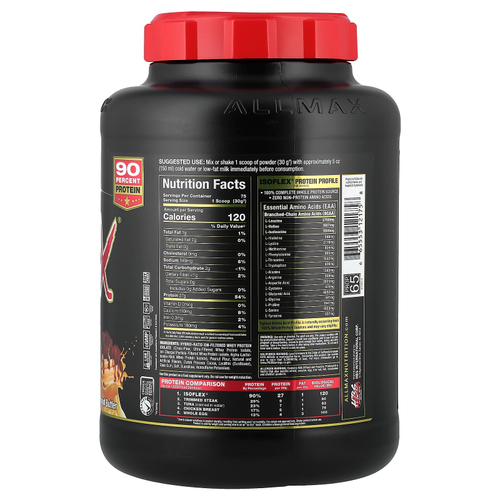 ALLMAX, Isoflex, чистый изолят сывороточного протеина, шоколад с арахисовой пастой, 2,27 кг (5 фунтов)
