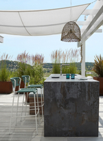 Стул барный плетеный Scab Design Lisa Filo, лен, ментоловый