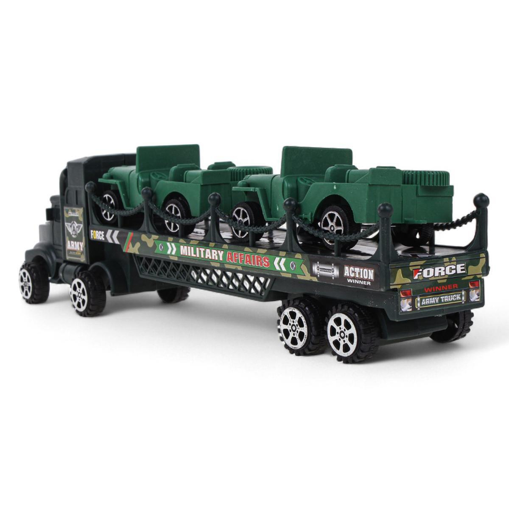 Автовоз Военный 32см + 2машины, ПК HF444-11