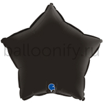 Фольгированная фигура, звезда, 18"/46СМ Сатин Fume Black