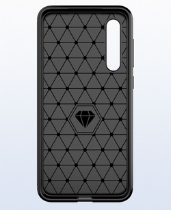 Чехол для Xiaomi Mi 9 SE цвет Black (черный), серия Carbon от Caseport
