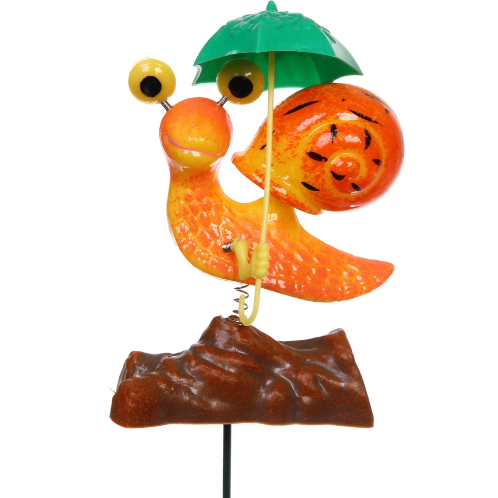 Фигура на спице «Улитка с зонтиком» 60 см (фигура 13*8 см), микс