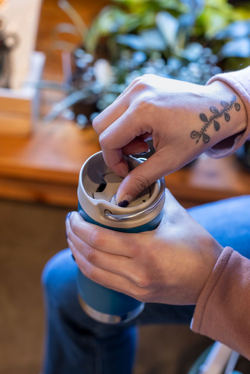 Термокружка Klean Kanteen TKWide Cafe Cap 12oz (355 мл) Corsair