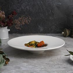 Тарелка глубокая 100 мл d 24/10 см h4 см для пасты белая фарфор P.L. Proff Cuisine [6]